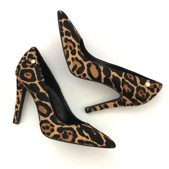 CALVIN KLEIN Leopard Stiletto Heels Leopard Pumps Women’s Size 6 Animal Print - Picture 10 of 16